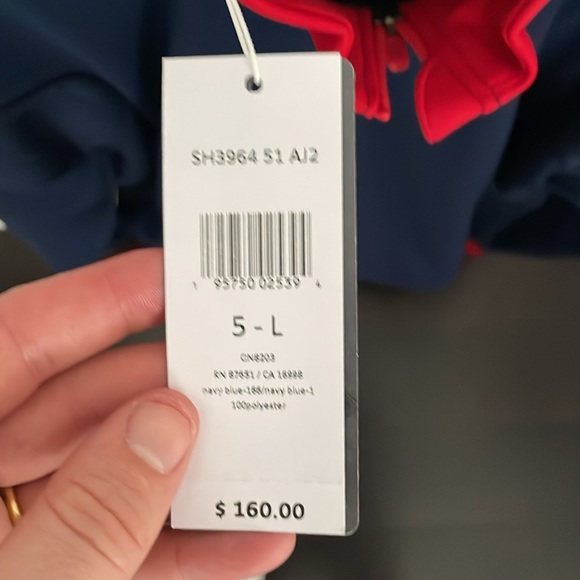 NWT Lacoste Large U.S. Presidents Cup Navy Quarter Zip - Picture 7 of 7